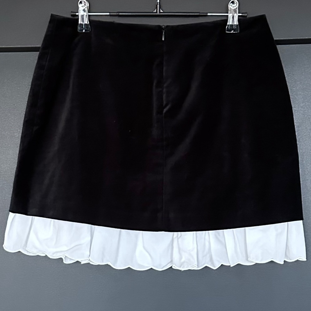 🖤🎀 NWT The Kooples Bow-Embellished Velvet Mini Skirt | Scallop Hem $275! - Picture 6 of 9